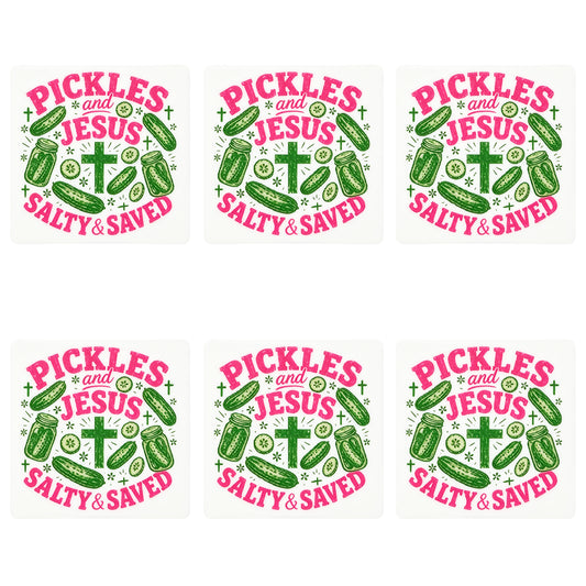 Pickles Jesus Salty Saved Square Print Focal