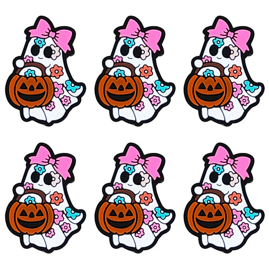 Pumpkin Bowknot Ghost Focal