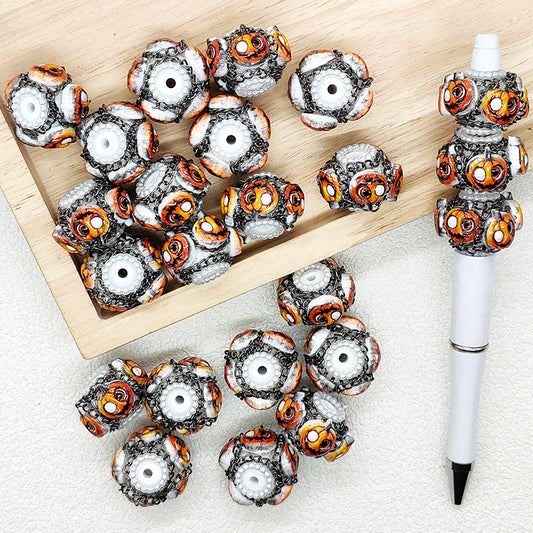 Pumpkin Spooky Fancy Beads,Halloween Acrylic Beads