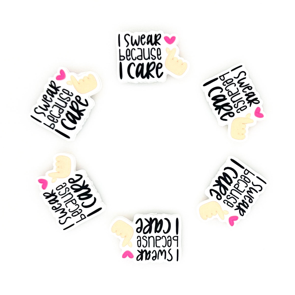 I Swear Because I Care Focal Beads