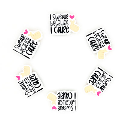 I Swear Because I Care Focal Beads