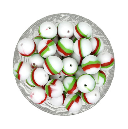 15mm New Tie-dye Silicone Beads - Round