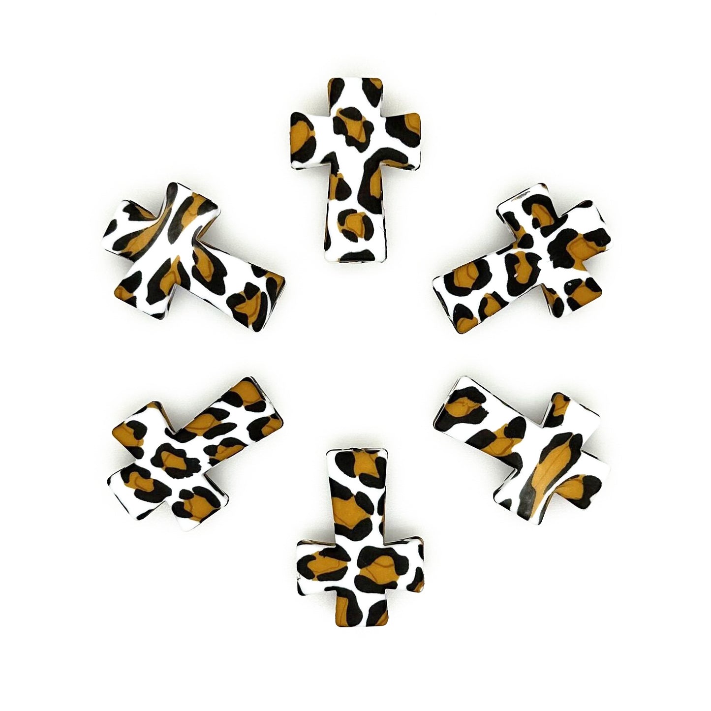 Print Cross Focal Beads