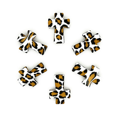 Print Cross Focal Beads