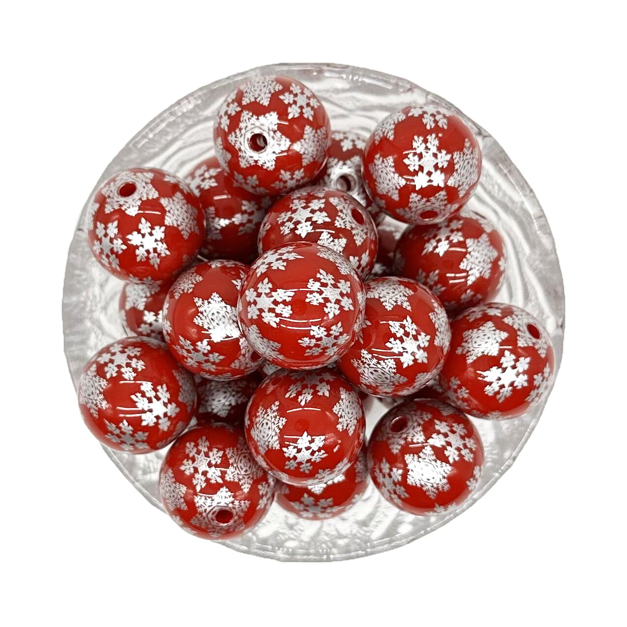 20mm Snowflake Angel Chunky Bubblegum Acrylic Beads