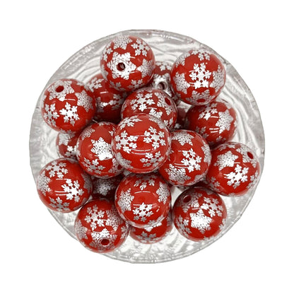 20mm Snowflake Angel Chunky Bubblegum Acrylic Beads