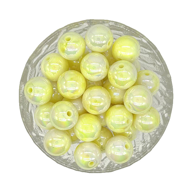 16mm Round Marble Shimmer Acrylic Beads