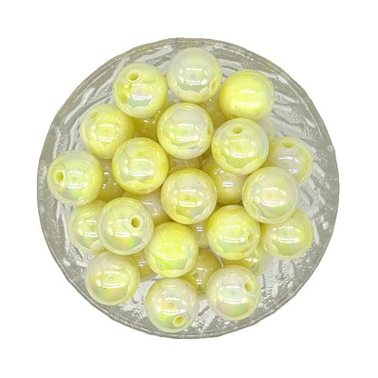 16mm Round Marble Shimmer Acrylic Beads