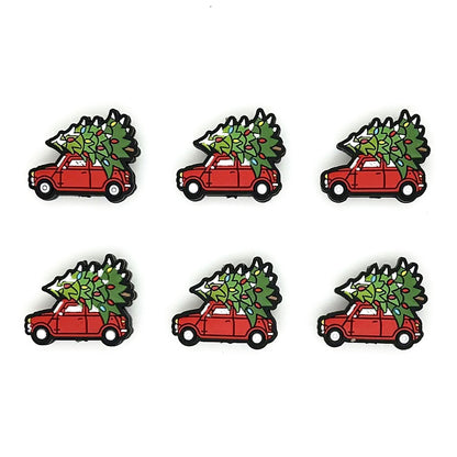 Christmas Tree in Red Car Focal