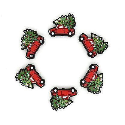 Christmas Tree in Red Car Focal