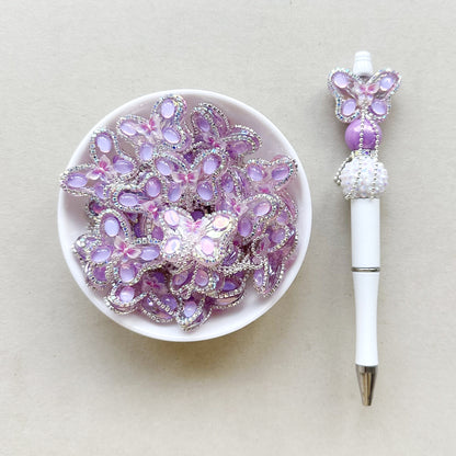 Sparkle Butterfly Dangle Beads For Pen