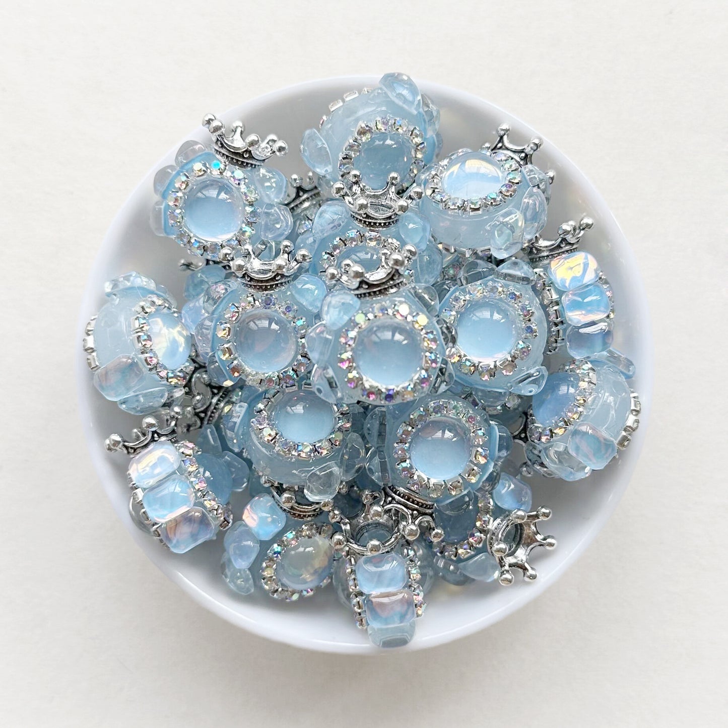 Fancy Crown Gem Rhinestone Beads Focal Beads