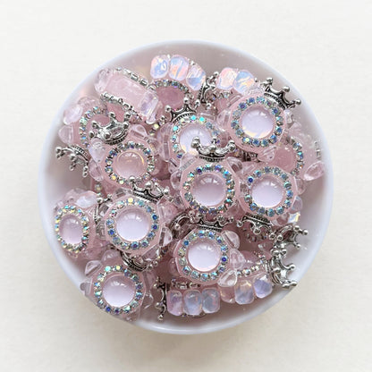 Fancy Crown Gem Rhinestone Beads Focal Beads