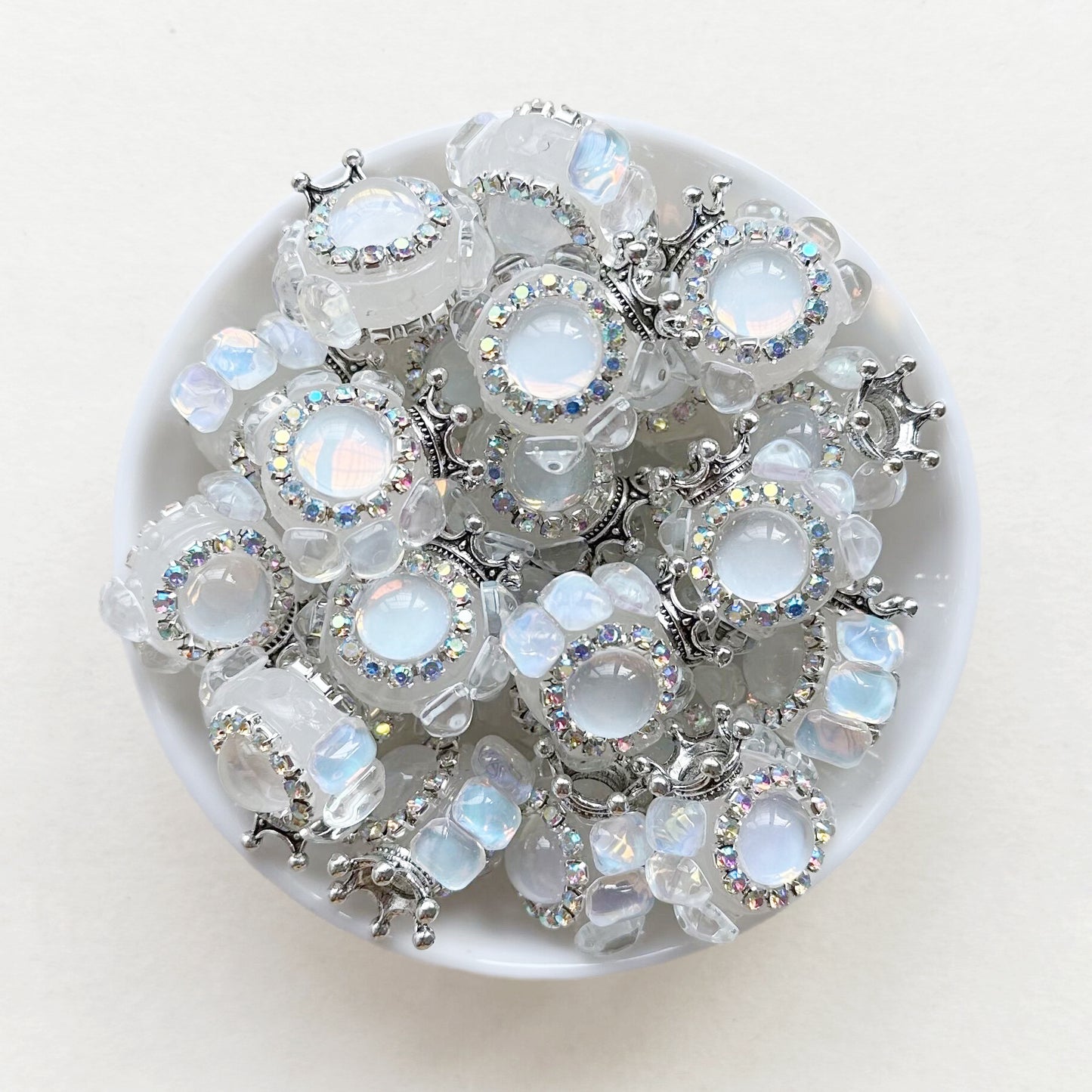 Fancy Crown Gem Rhinestone Beads Focal Beads
