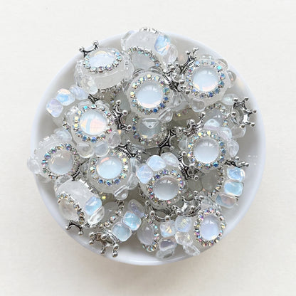 Fancy Crown Gem Rhinestone Beads Focal Beads