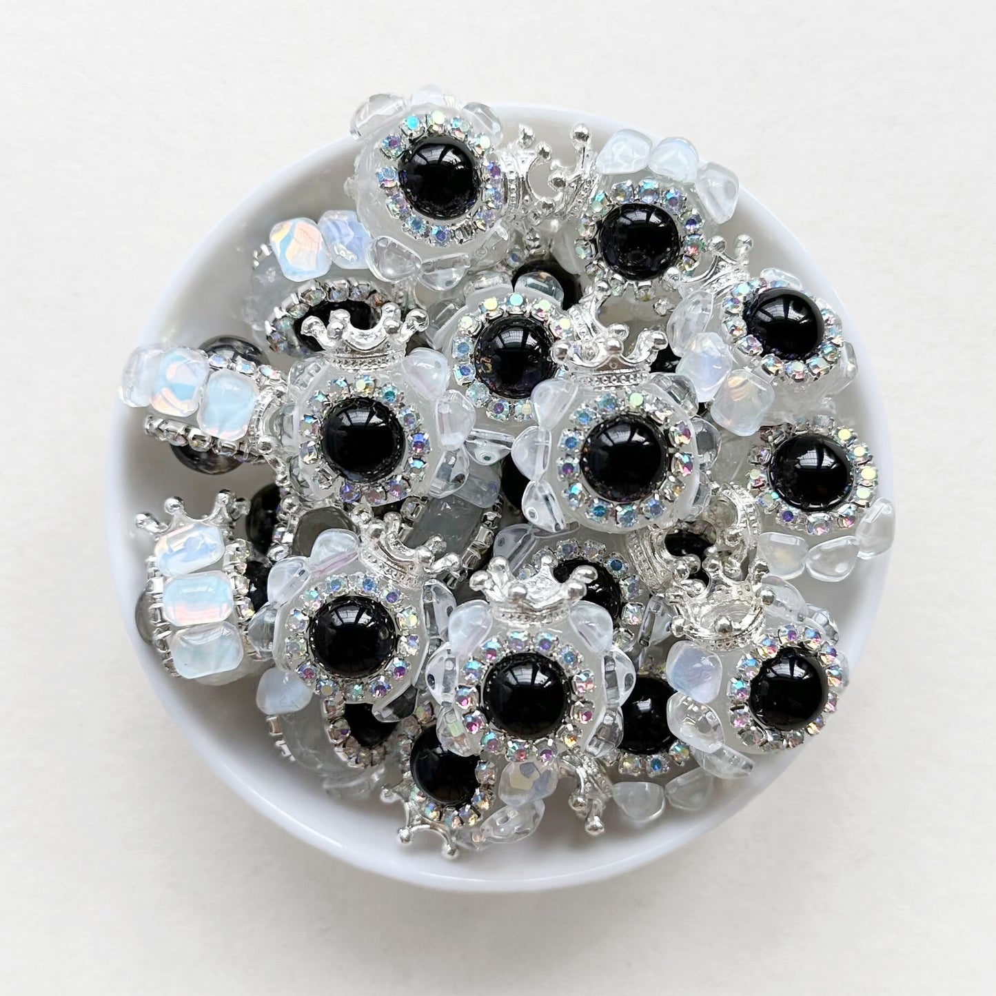 Fancy Crown Gem Rhinestone Beads Focal Beads
