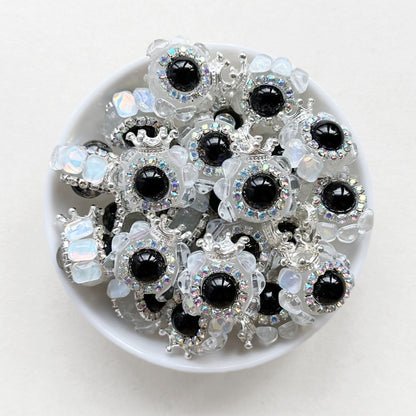 Fancy Crown Gem Rhinestone Beads Focal Beads