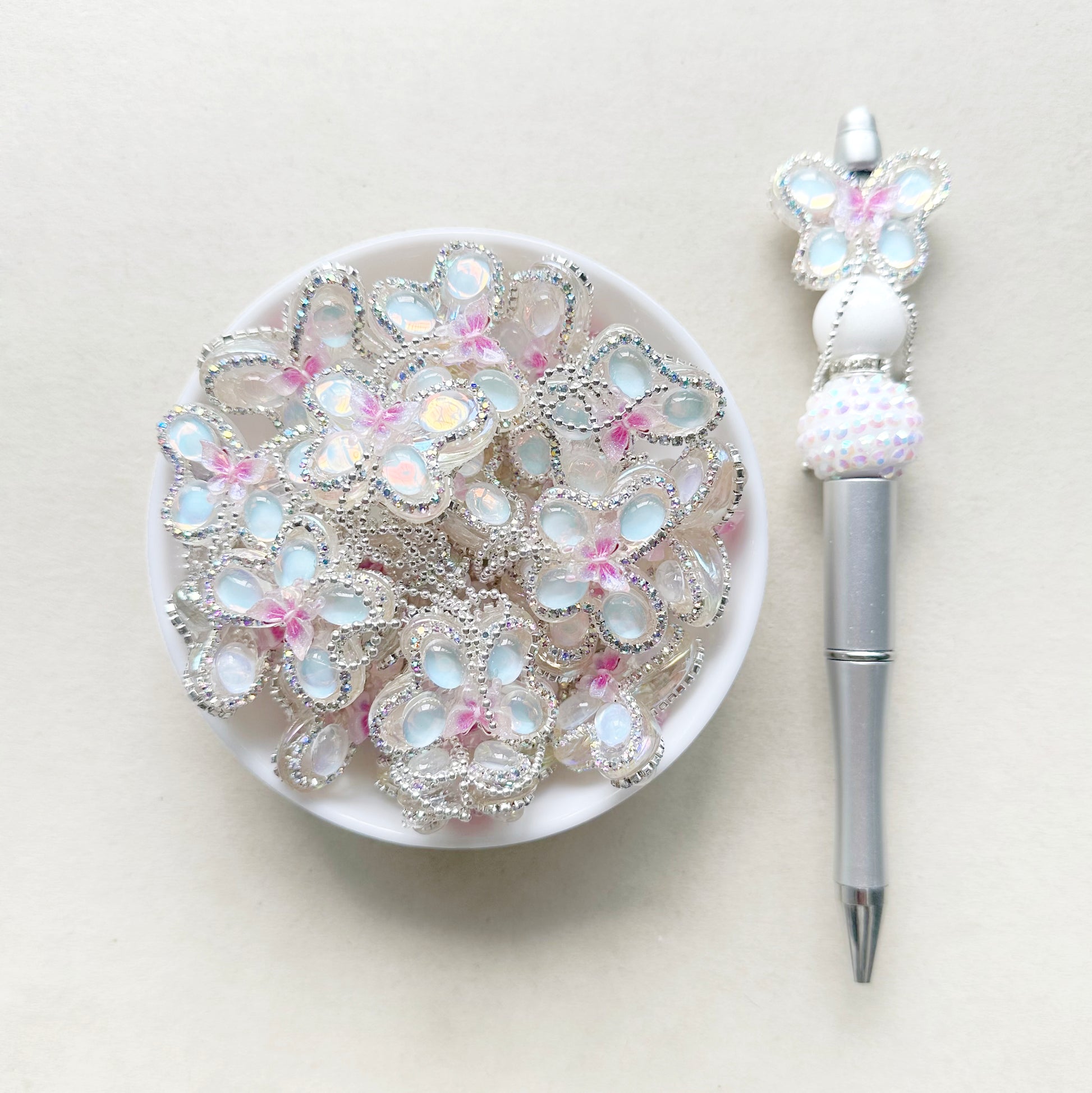 Bling Tassels Butterfly Beads, Fancy Dangle Beads, Butterfly Beads