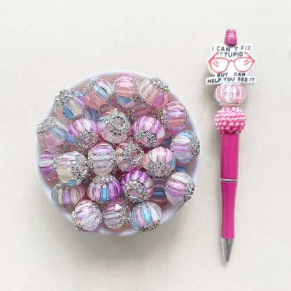 Colored Rhinestone Sparkle Fancy Beads