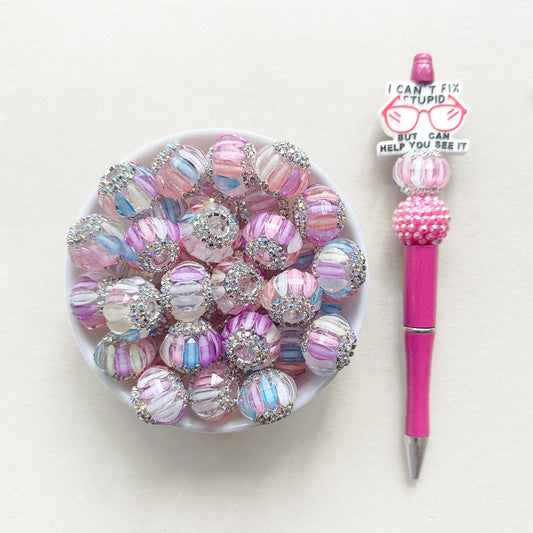 Colored Rhinestone Sparkle Fancy Beads