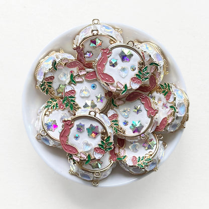 Rhinestone Enamel Polymer Clay Beads, Sparkle Beads, Enamel Fancy Beads