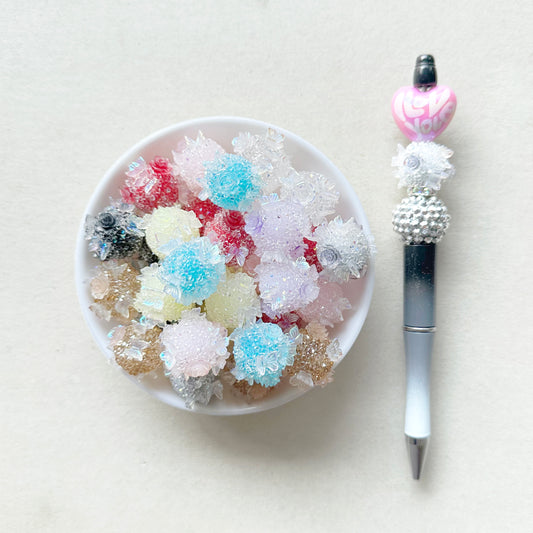 Assorted Crystal Pave Sugar Beads, Fancy Beads