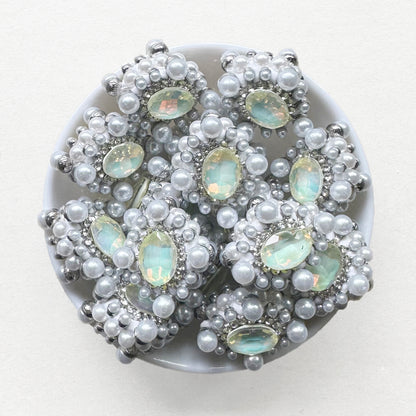 Pearls Gem Clay Fancy Beads, Pen Focals, Fancy Rhinestone Beads