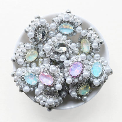 Pearls Gem Clay Fancy Beads, Pen Focals, Fancy Rhinestone Beads