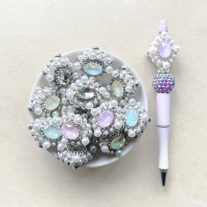 Pearls Gem Clay Fancy Beads, Pen Focals, Fancy Rhinestone Beads