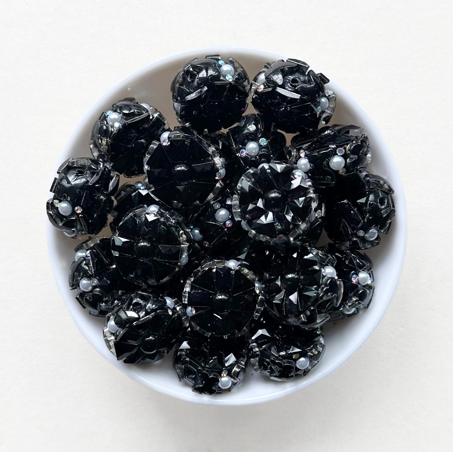 Fancy Gem Rhinestone Polymer Clay Beads