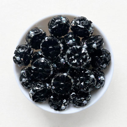 Fancy Gem Rhinestone Polymer Clay Beads