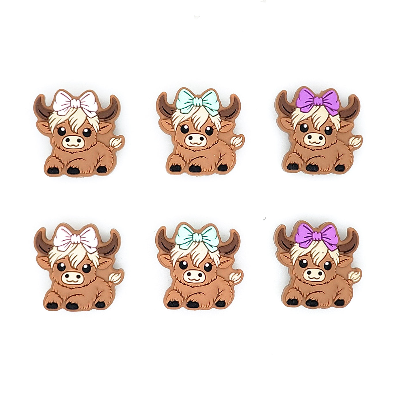 Highland Cow With Bow Focal