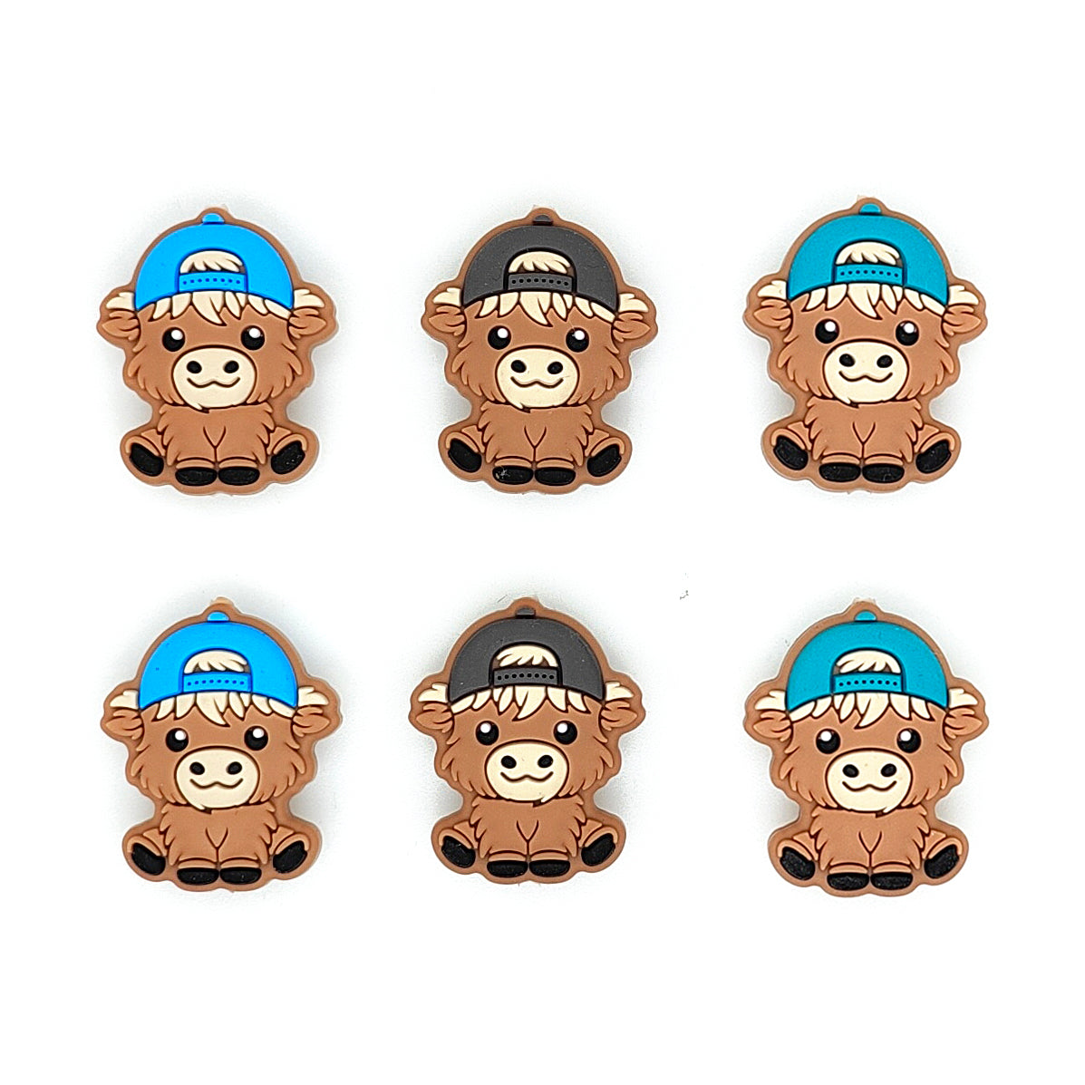 Highland Cow Wearing Cap Focal
