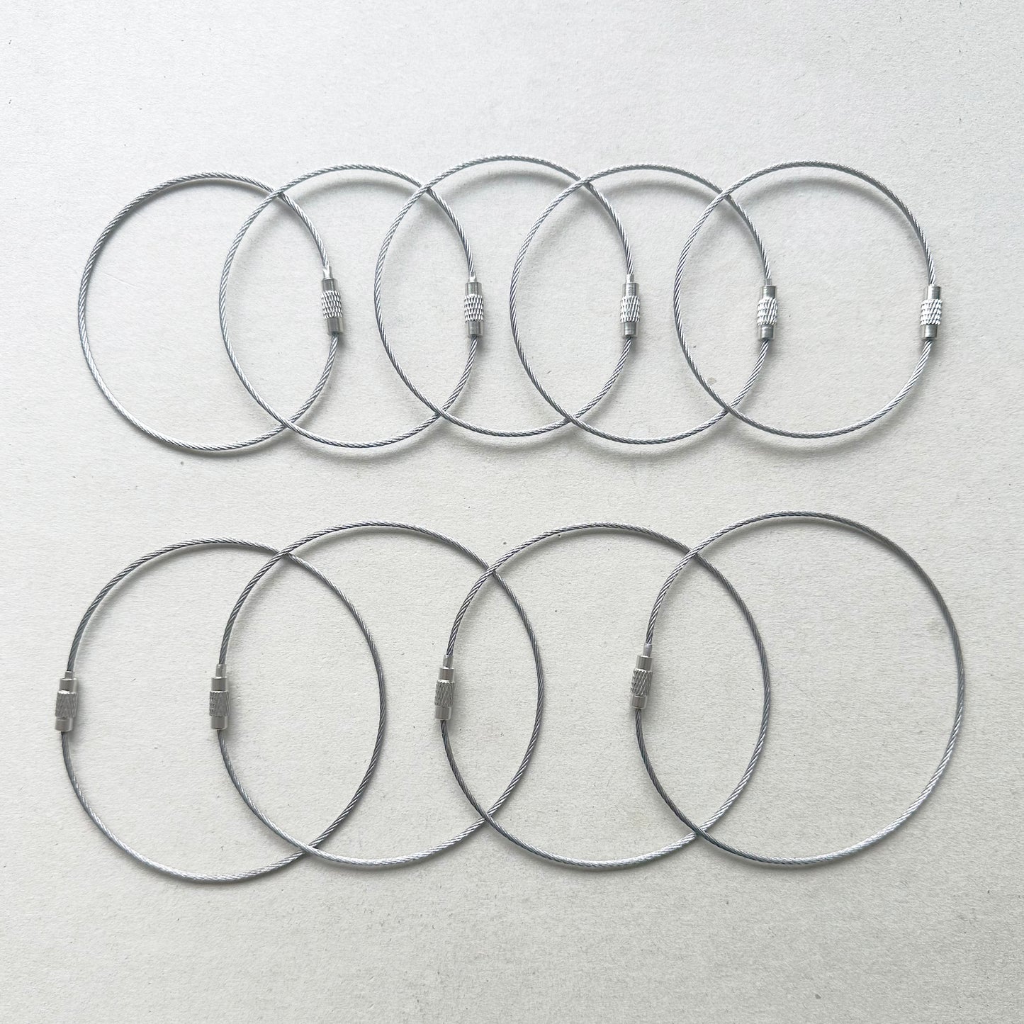 10Pcs/Lot Beadable Stainless Steel Wire Ring Blank