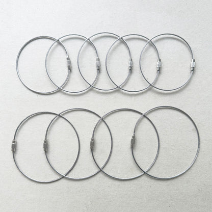 10Pcs/Lot Beadable Stainless Steel Wire Ring Blank