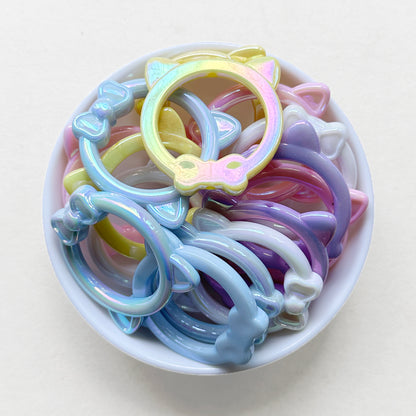 Cat Focal Frame Acrylic Beads Assorted