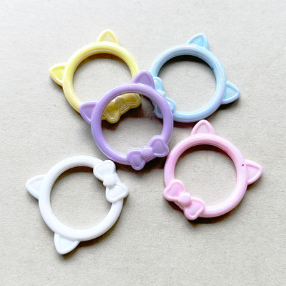 Cat Focal Frame Acrylic Beads Assorted