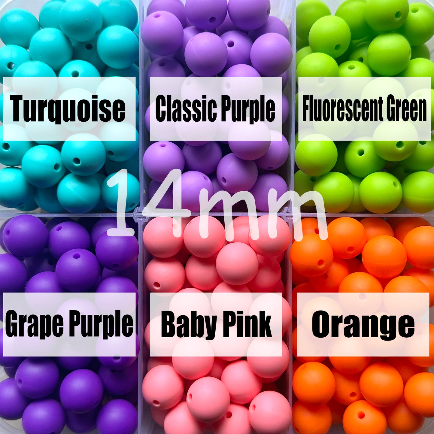 14mm Round Silicone Beads Wholesale, Loose, Pearl Ball