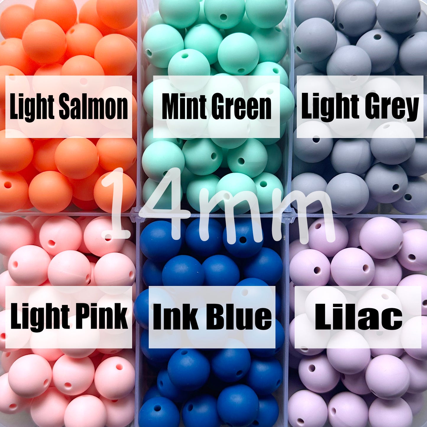 14mm Round Silicone Beads Wholesale, Loose, Pearl Ball