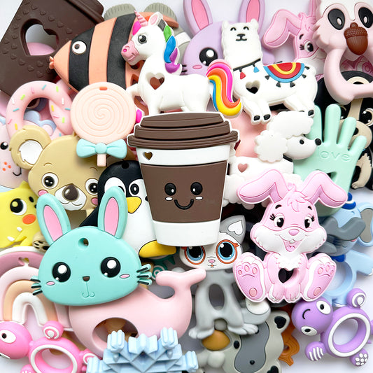 Silicone Baby Teether - Random Assorted 10Pcs