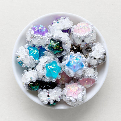 Flake Star Pearl Fancy Beads,Polymer Clay Beads