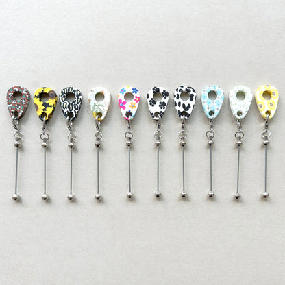 Print Straw Charm Beadable Blank Bar For Cup Charm