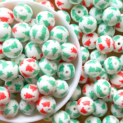 Loose Spacer Beads,Assorted Christmas Silicone Beads Mix