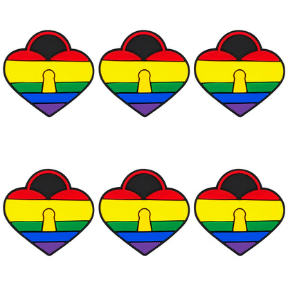 Rainbow Heart Lock Focal