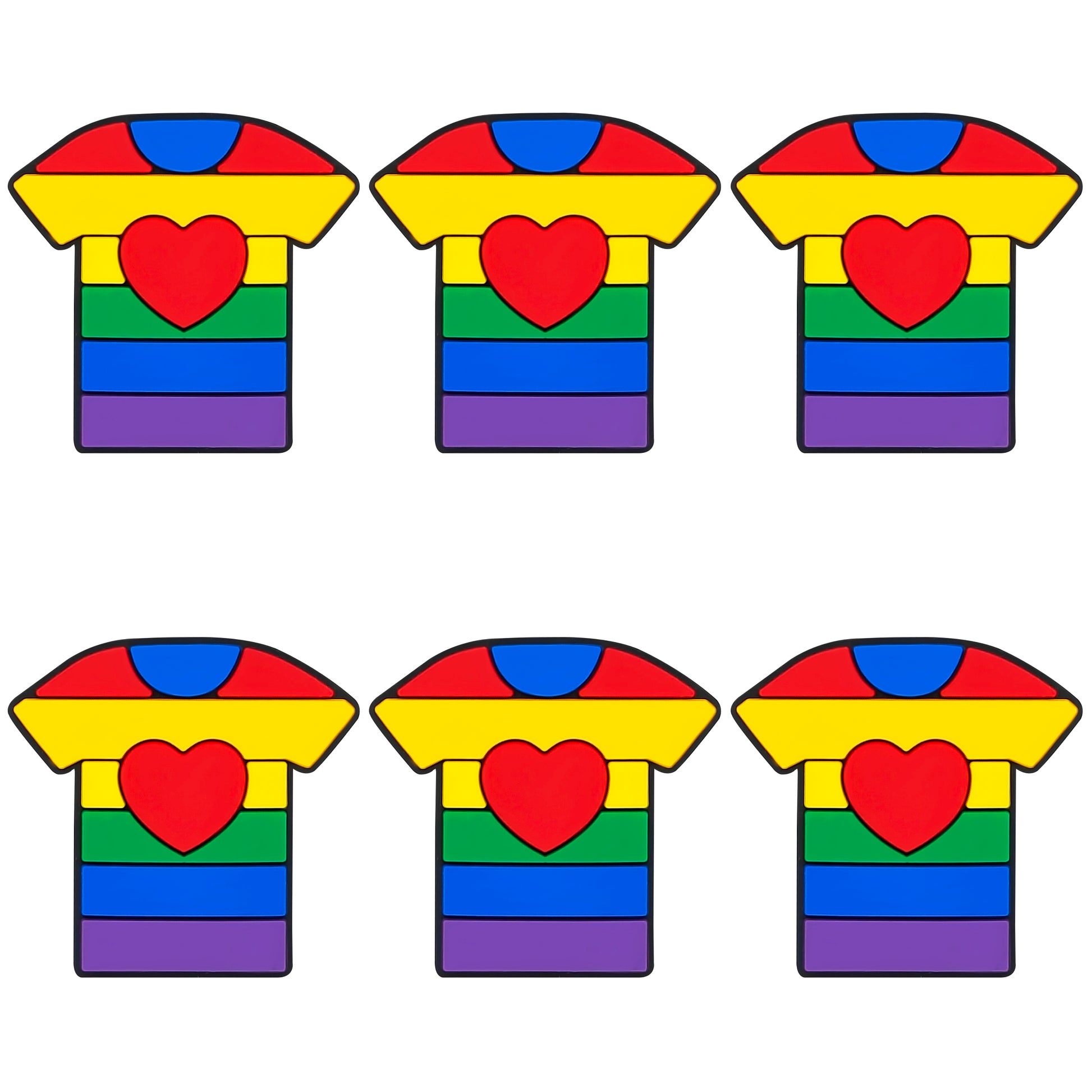 Rainbow Heart T-Shirt Pride Focal