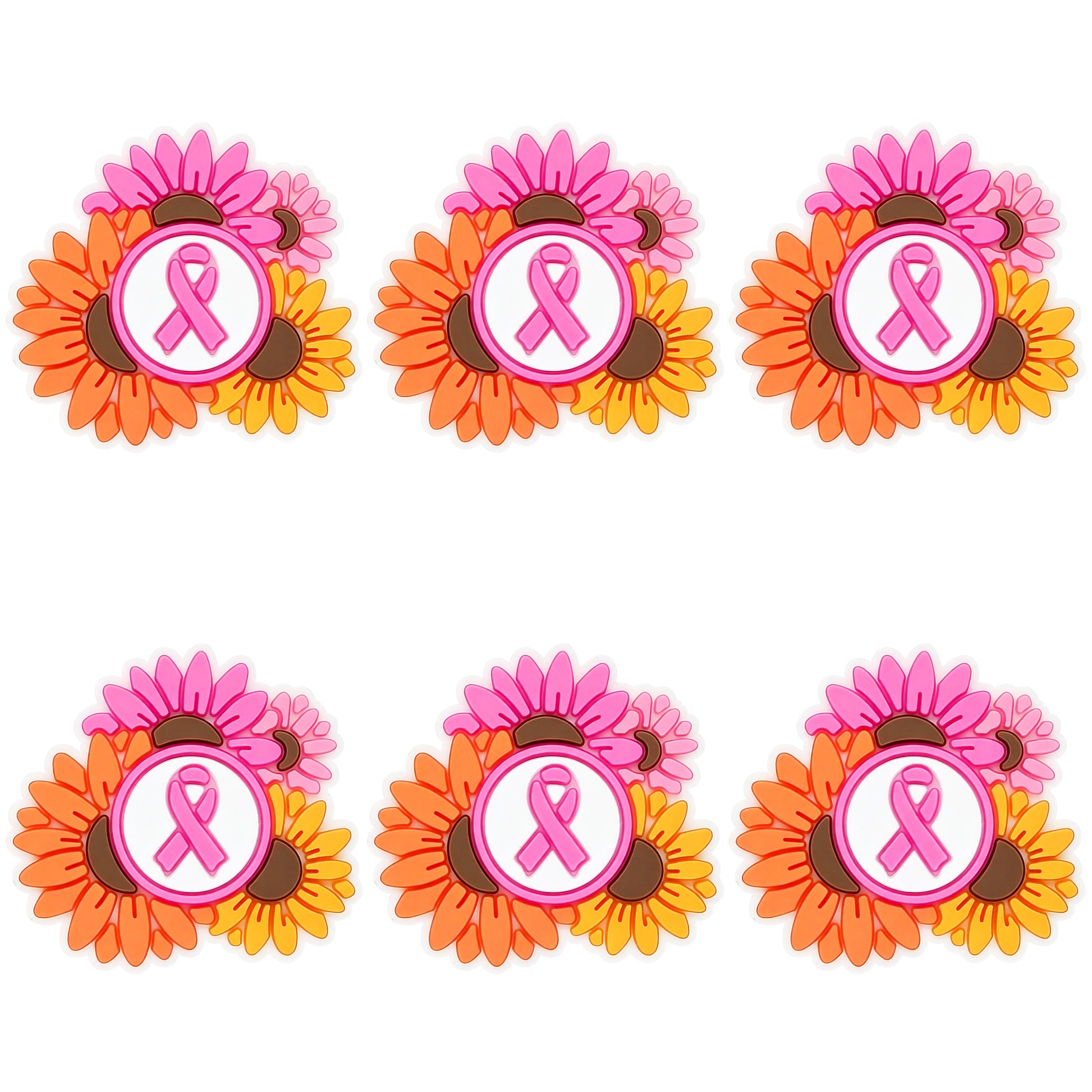 Ribbon Breast Cancer Sunflower Focal