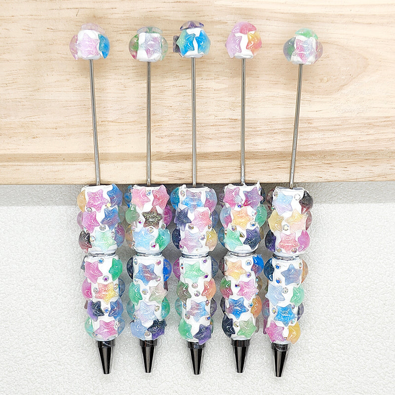 Sparkly Shimmer Star Rhinestone Beadable Pen