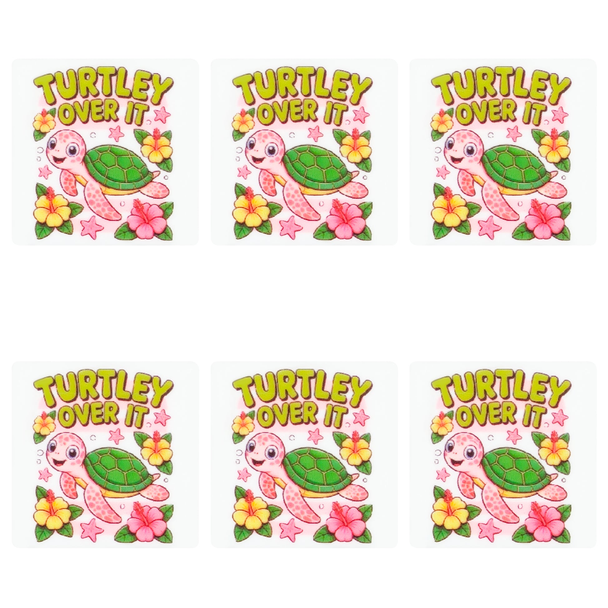 Turtley Over It Square Print Focal