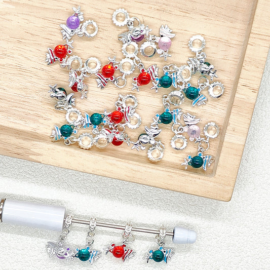 Colorful Ocean Bail Beads,Fish Crystal Pen Charm Beads