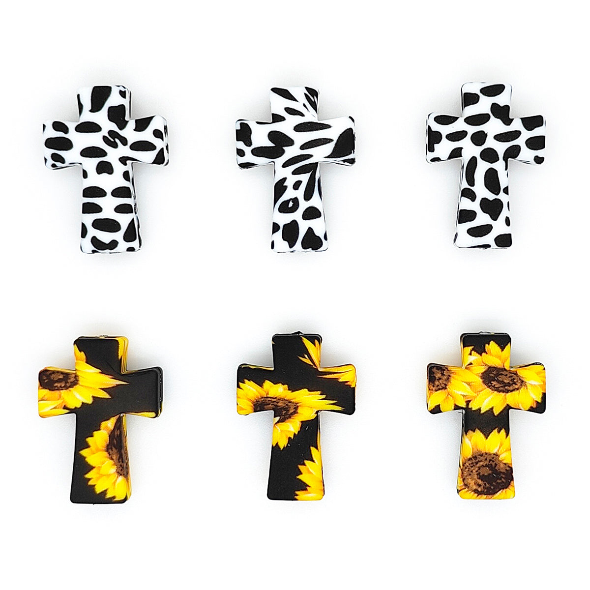 Print Cross Focal Beads